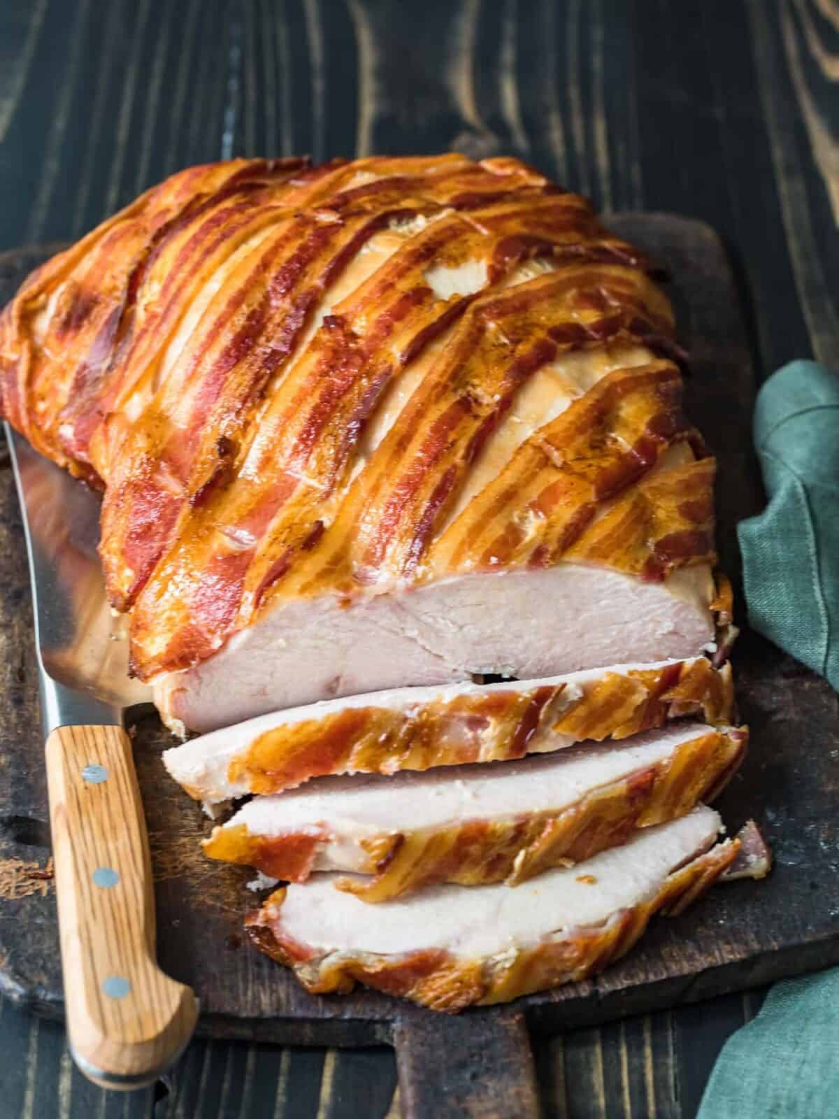 Bacon on Gordon Turkey for a Super Juicy Thanksgiving Meal.